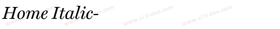 Home Italic字体转换